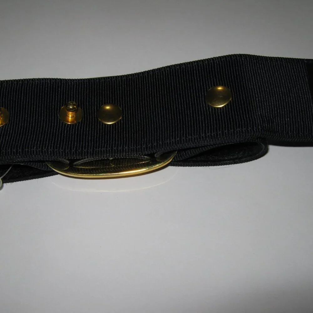 New, Never Worn. Authentic Vera Navy Blue Grosgrain Ribbon Belt - Size L - Picture 5 of 7